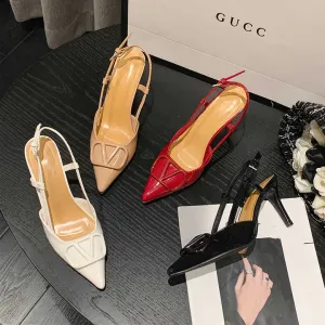 حذاء باوتو فارغ جديد ربيعي فرنسيNew spring French hollow baotou shoes