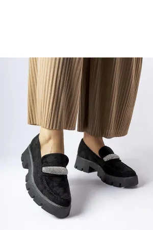 Black moccasins with a massive sole