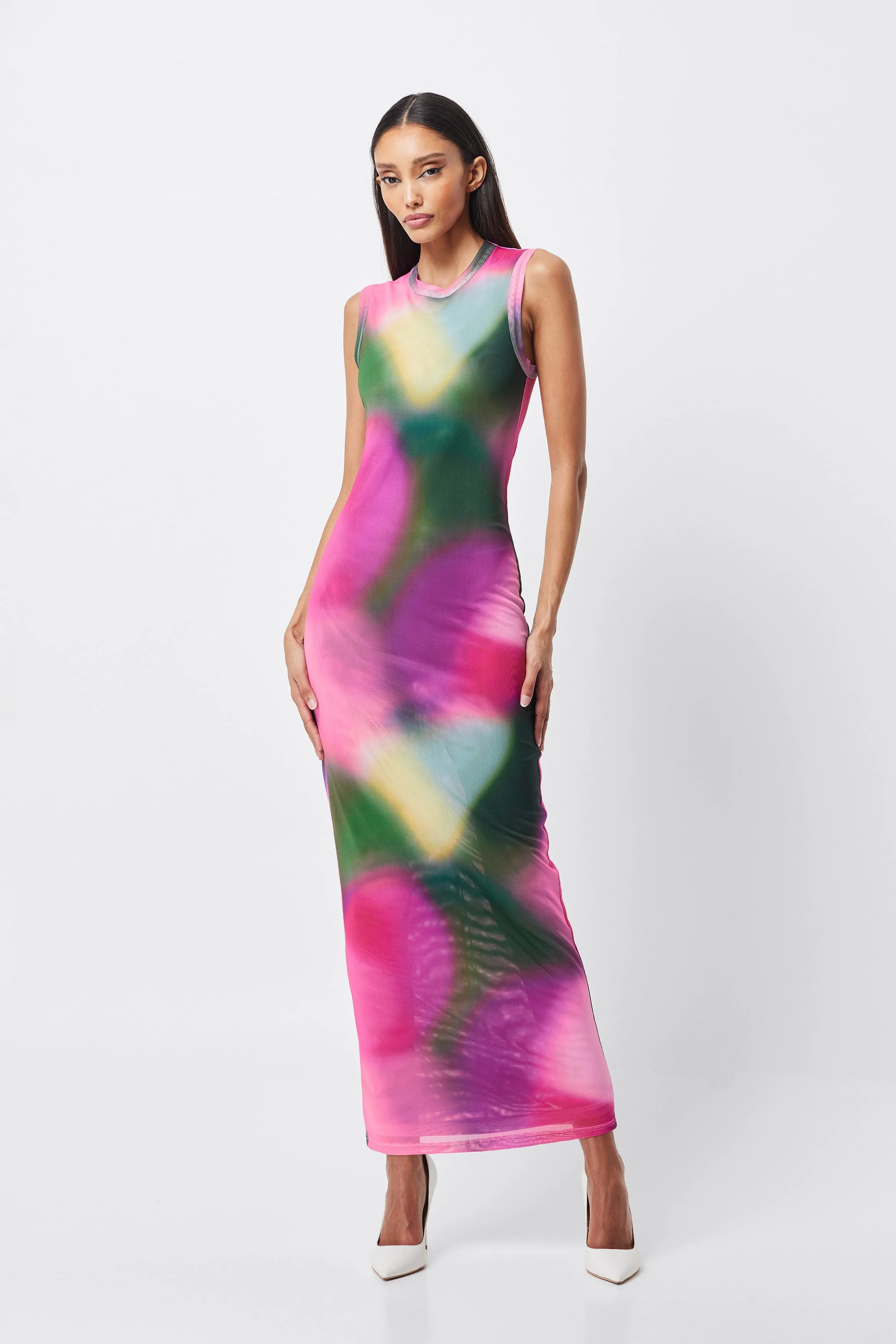 Blurred Midi Dress