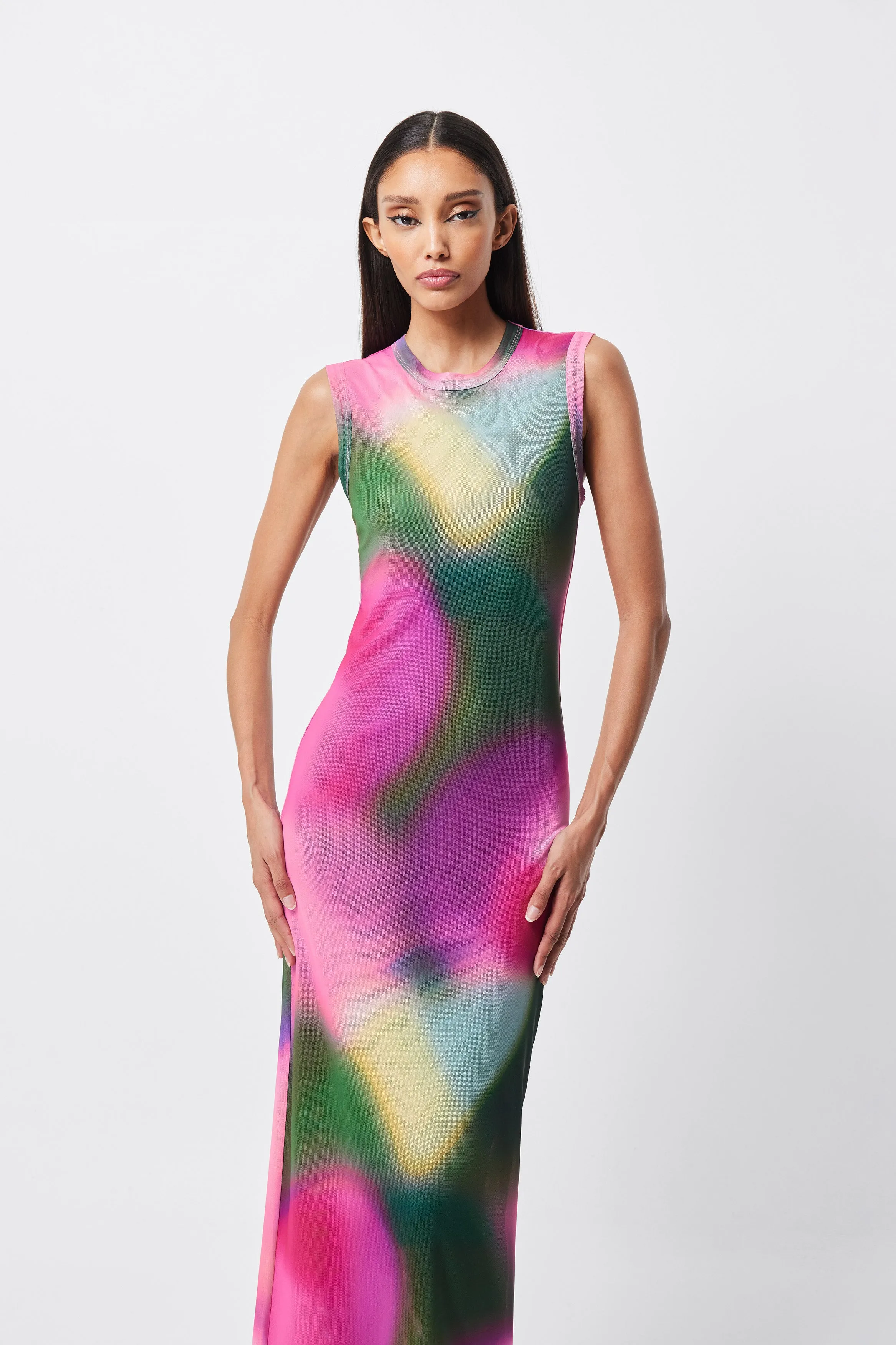 Blurred Midi Dress