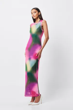 Blurred Midi Dress