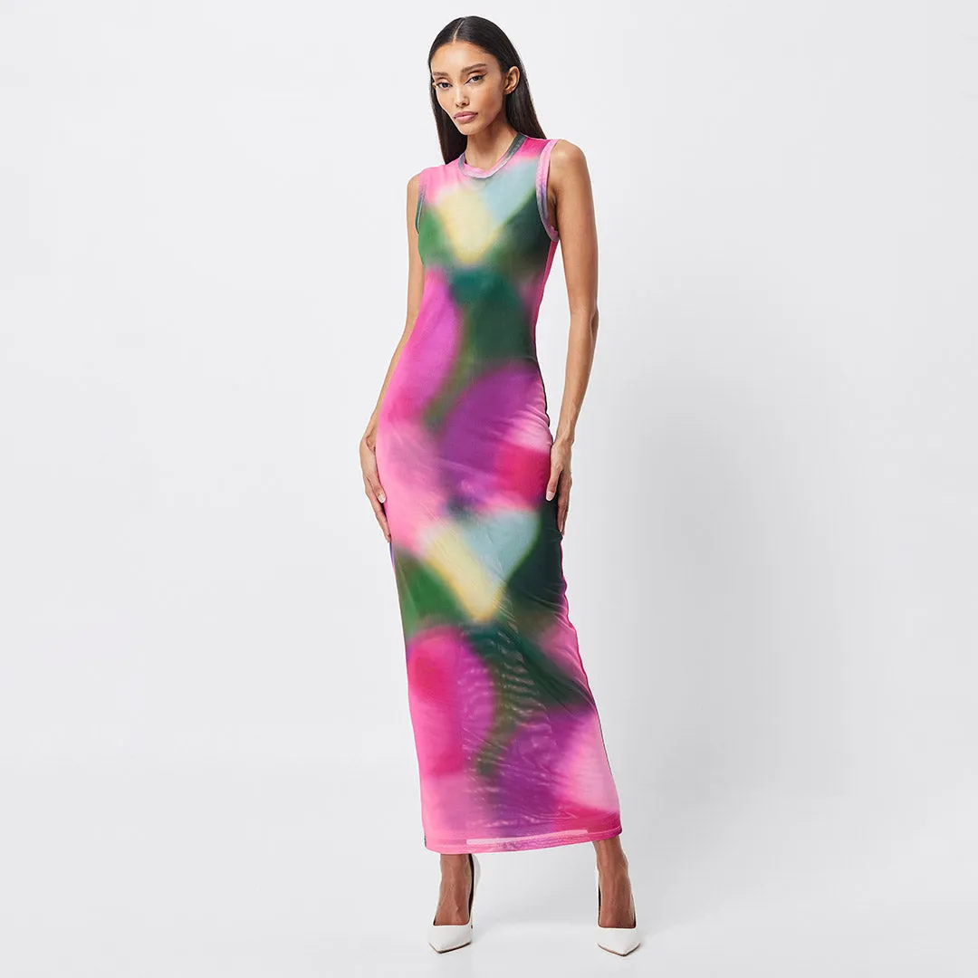 Blurred Midi Dress
