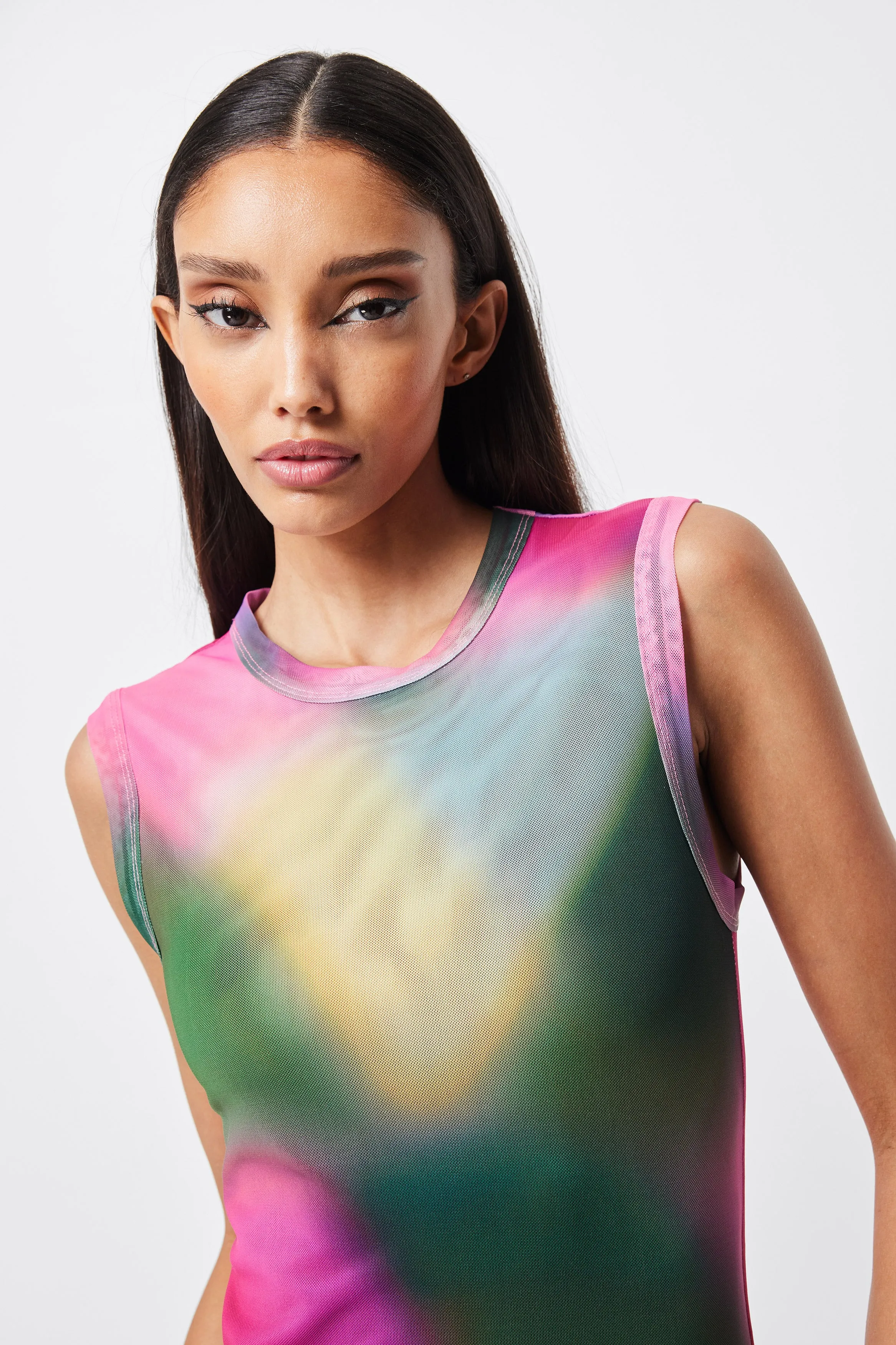 Blurred Midi Dress