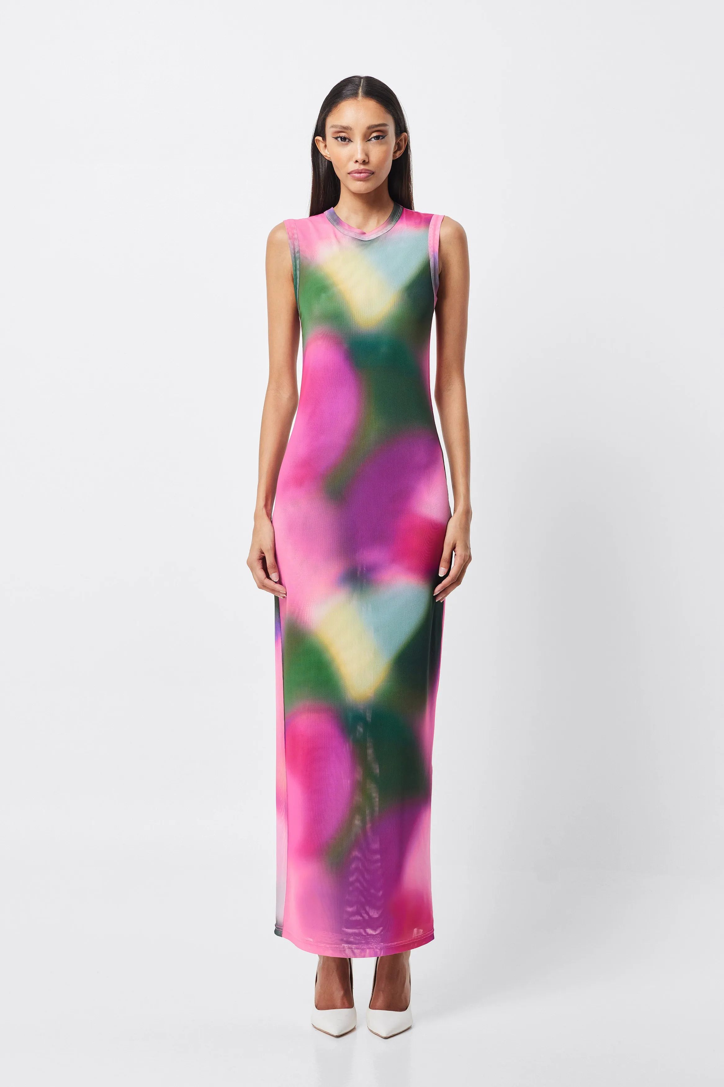 Blurred Midi Dress