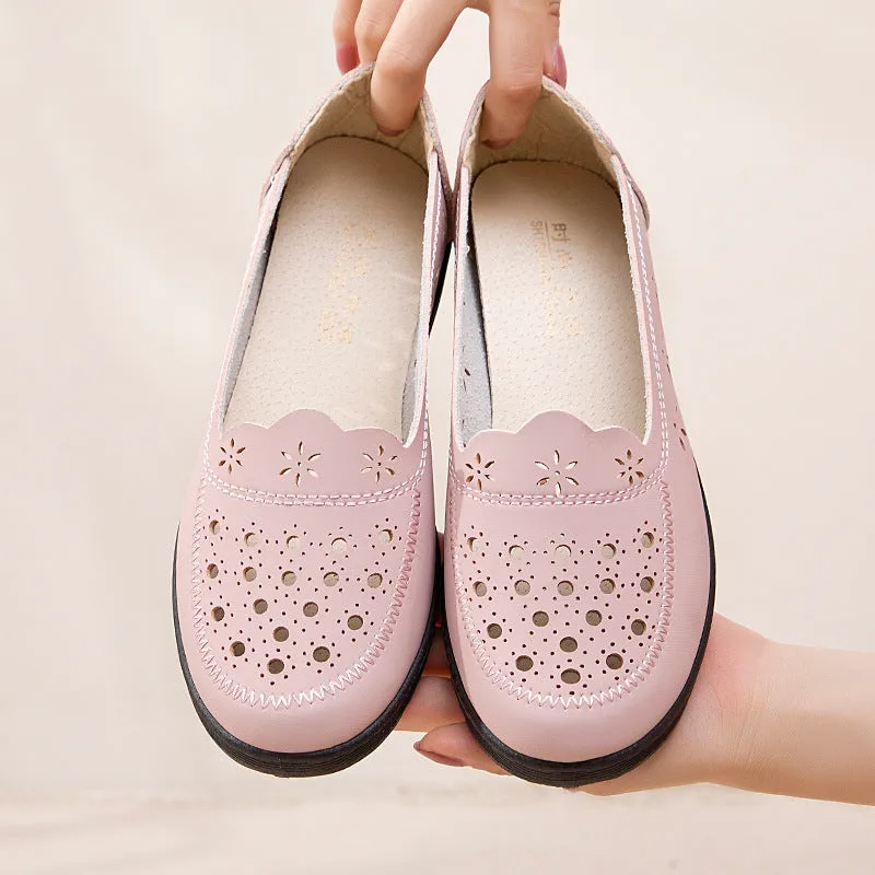 Comelyy Cutout soft-soled sandals Comfort flats
