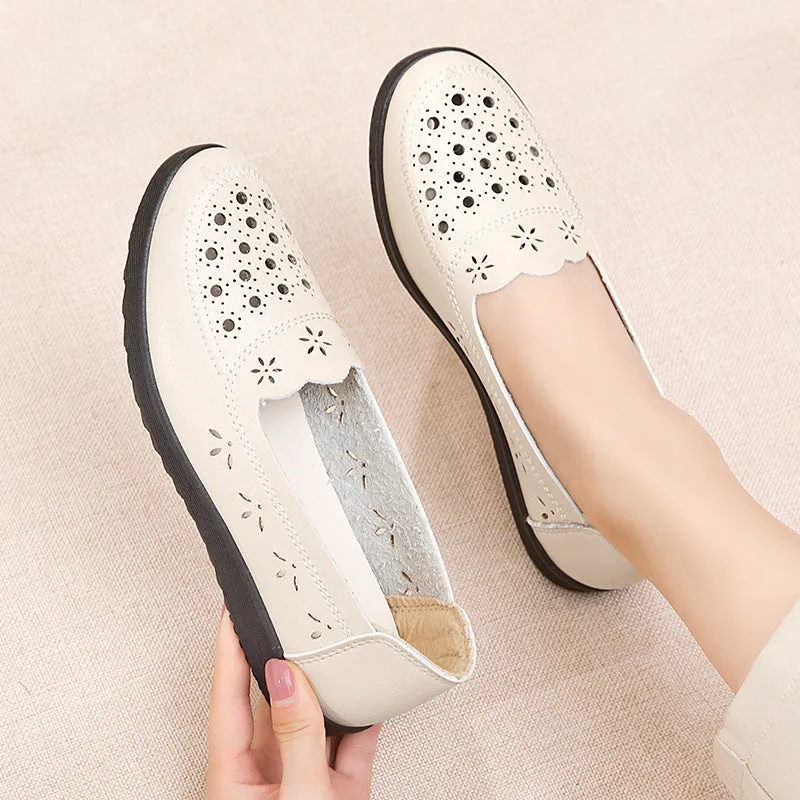 Comelyy Cutout soft-soled sandals Comfort flats
