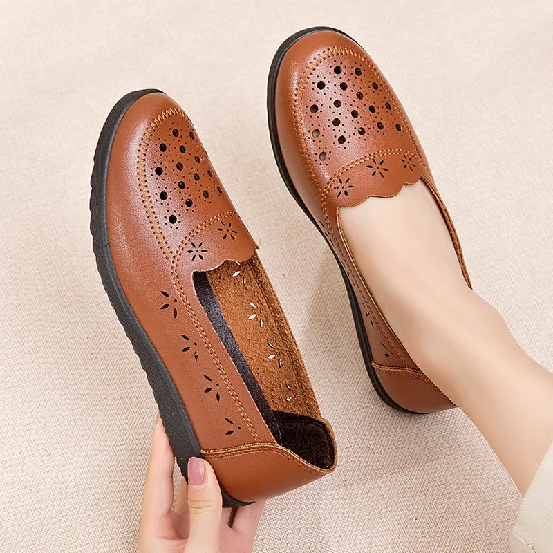 Comelyy Cutout soft-soled sandals Comfort flats