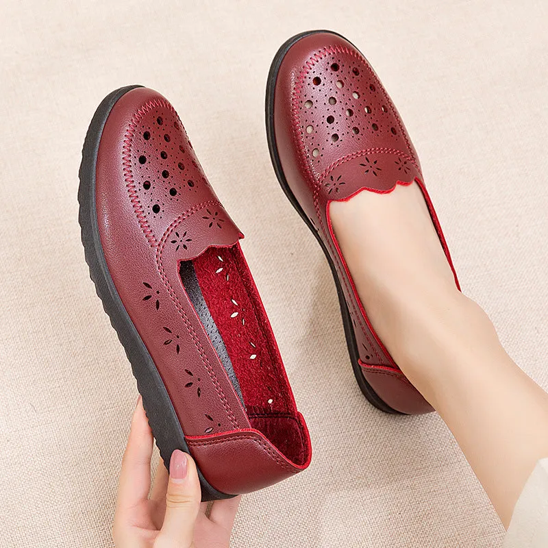 Comelyy Cutout soft-soled sandals Comfort flats