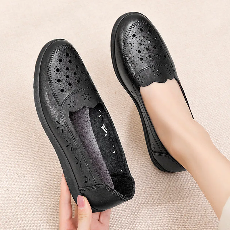 Comelyy Cutout soft-soled sandals Comfort flats