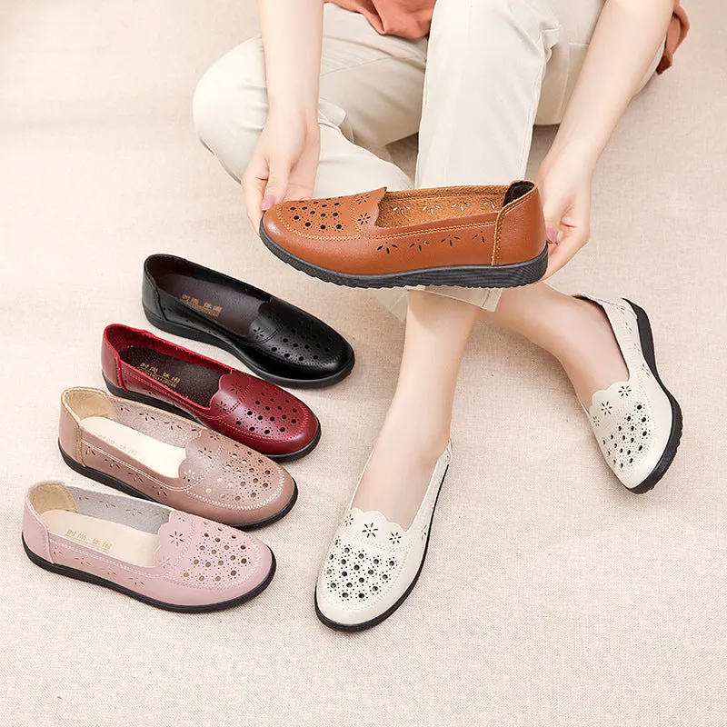 Comelyy Cutout soft-soled sandals Comfort flats