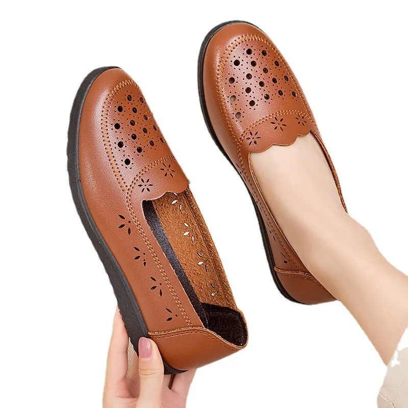 Comelyy Cutout soft-soled sandals Comfort flats