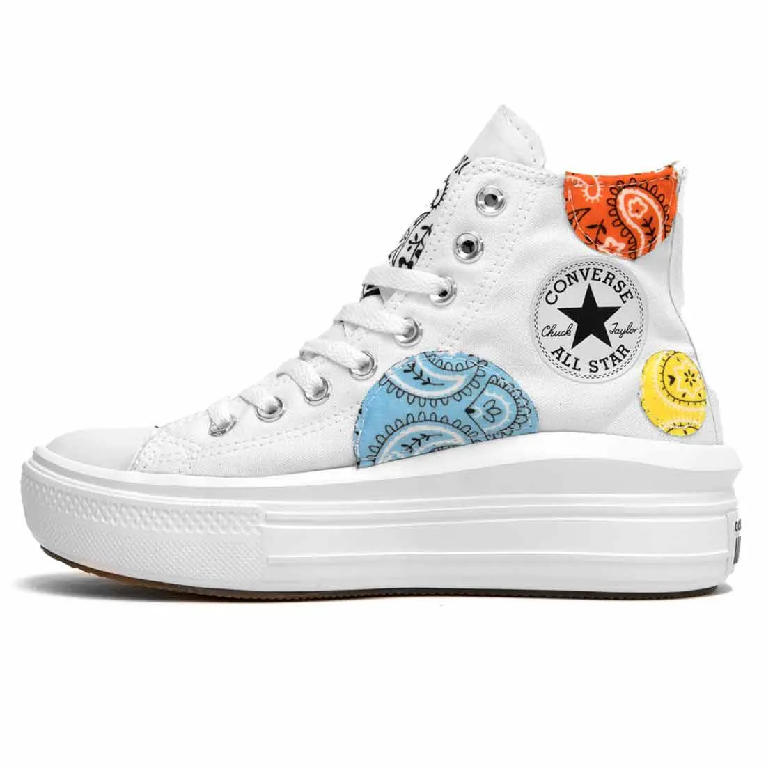 Converse All Star Alte Move Bianche Bandana a Pois