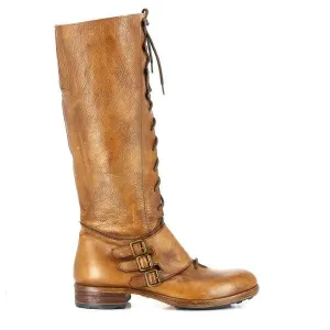 Forte W155144 Tan Lace-Up Long Boots