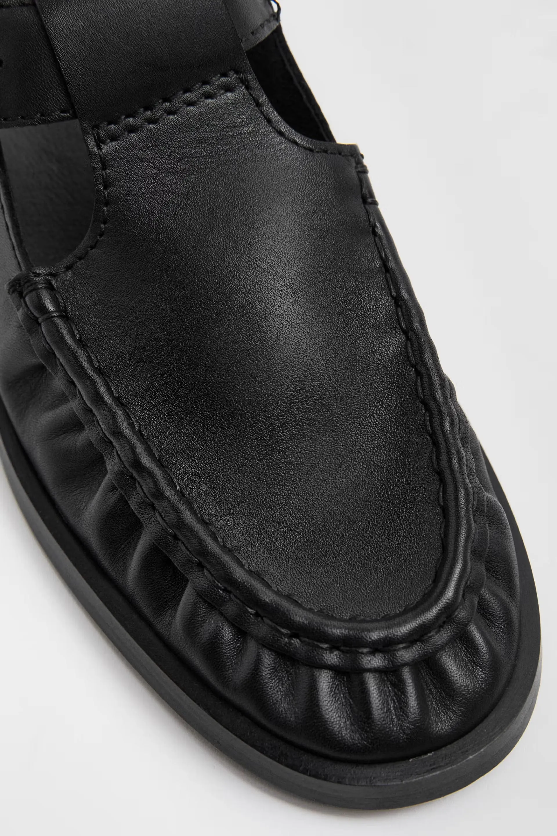 Gianna Buckled Mules Black