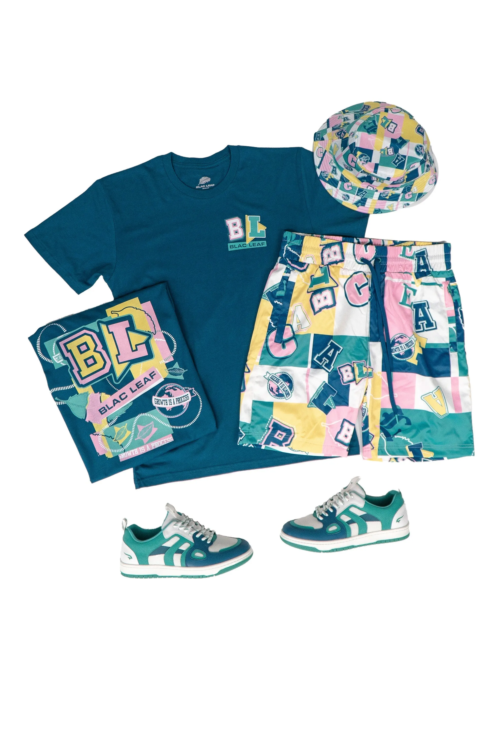 Growth Turquoise Shirt, Shorts, Bucket Hat and Eurus Sneaker Combo
