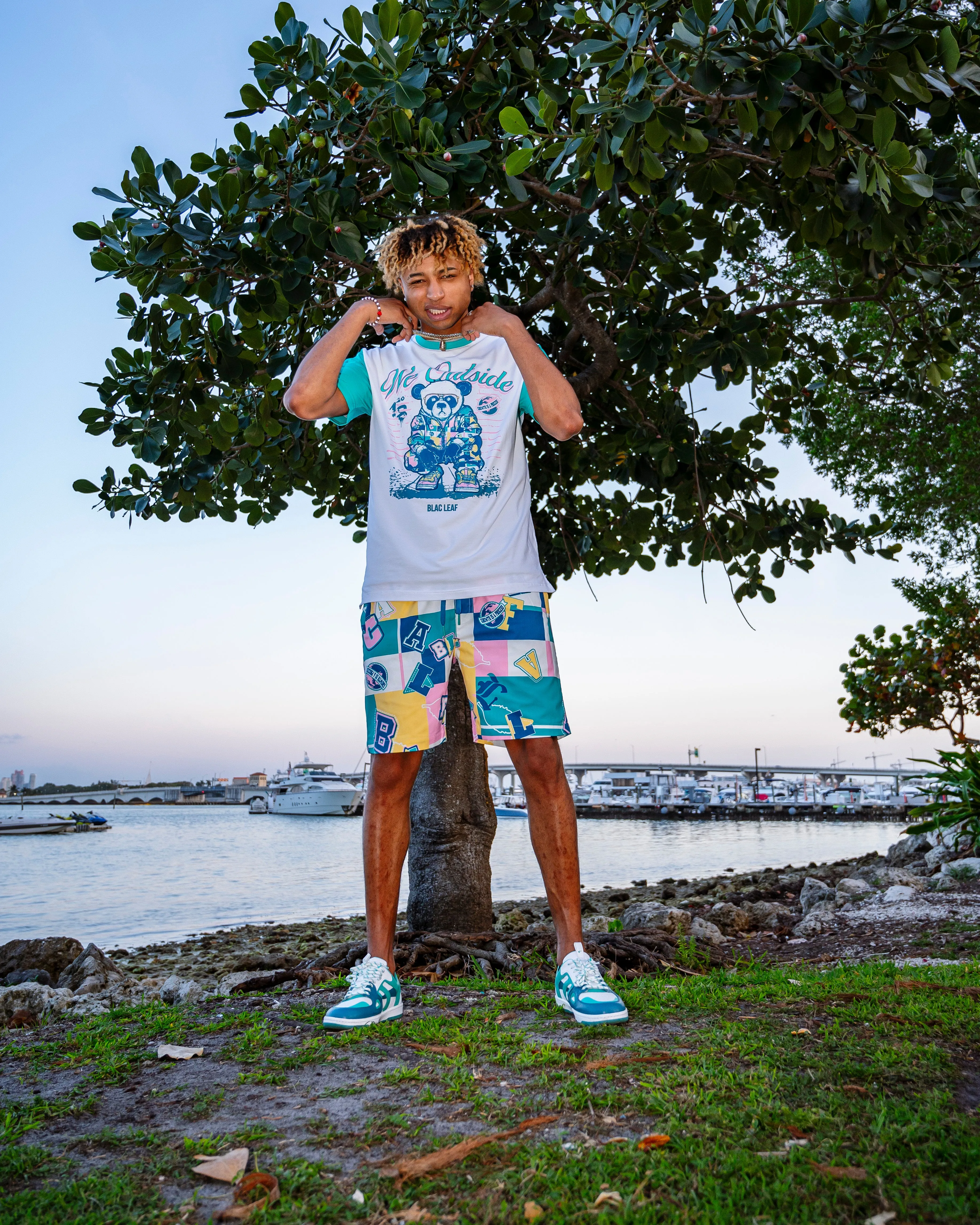 Growth Turquoise Shirt, Shorts, Bucket Hat and Eurus Sneaker Combo