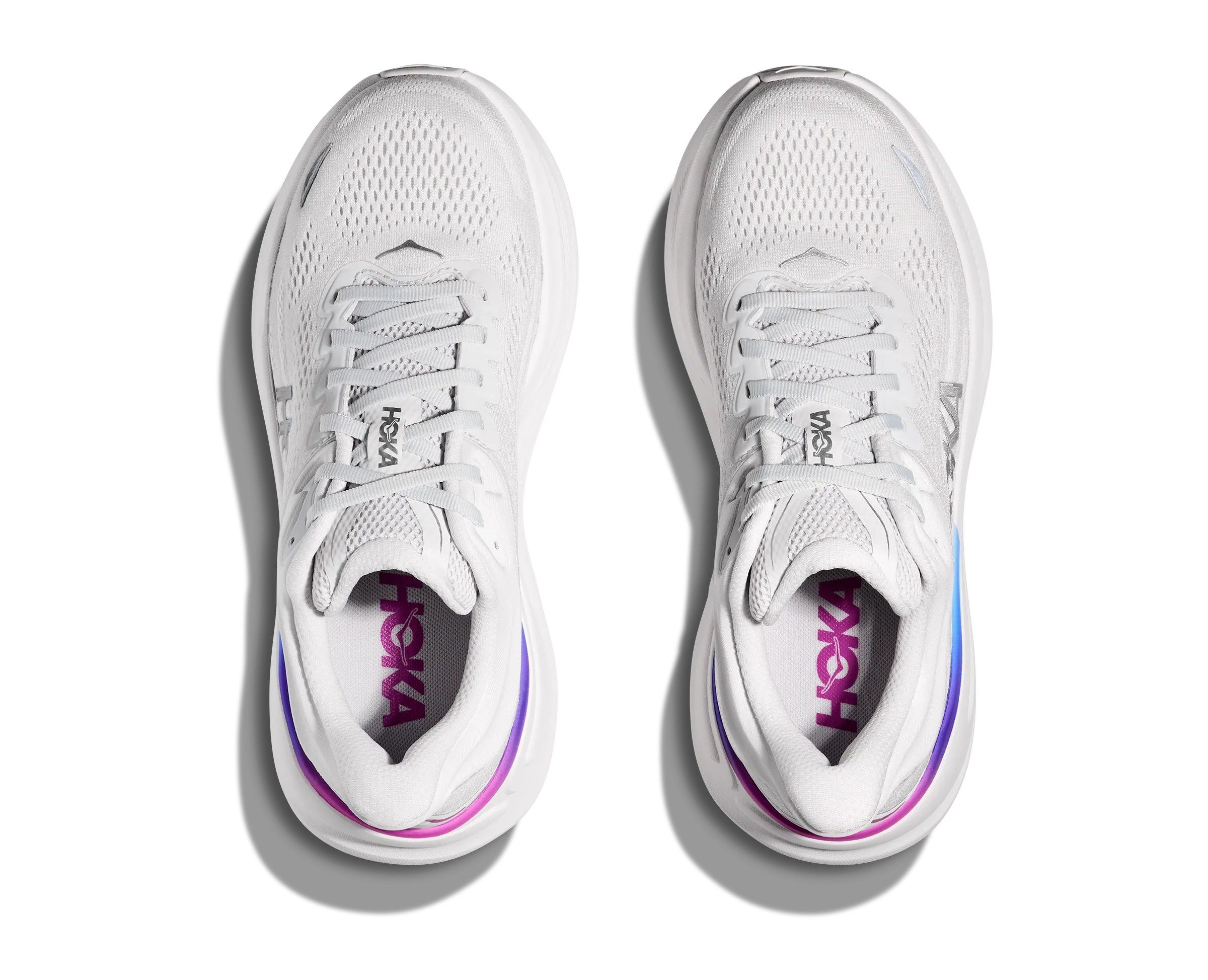 Hoka Bondi 9 Cosmic Grey White Women's