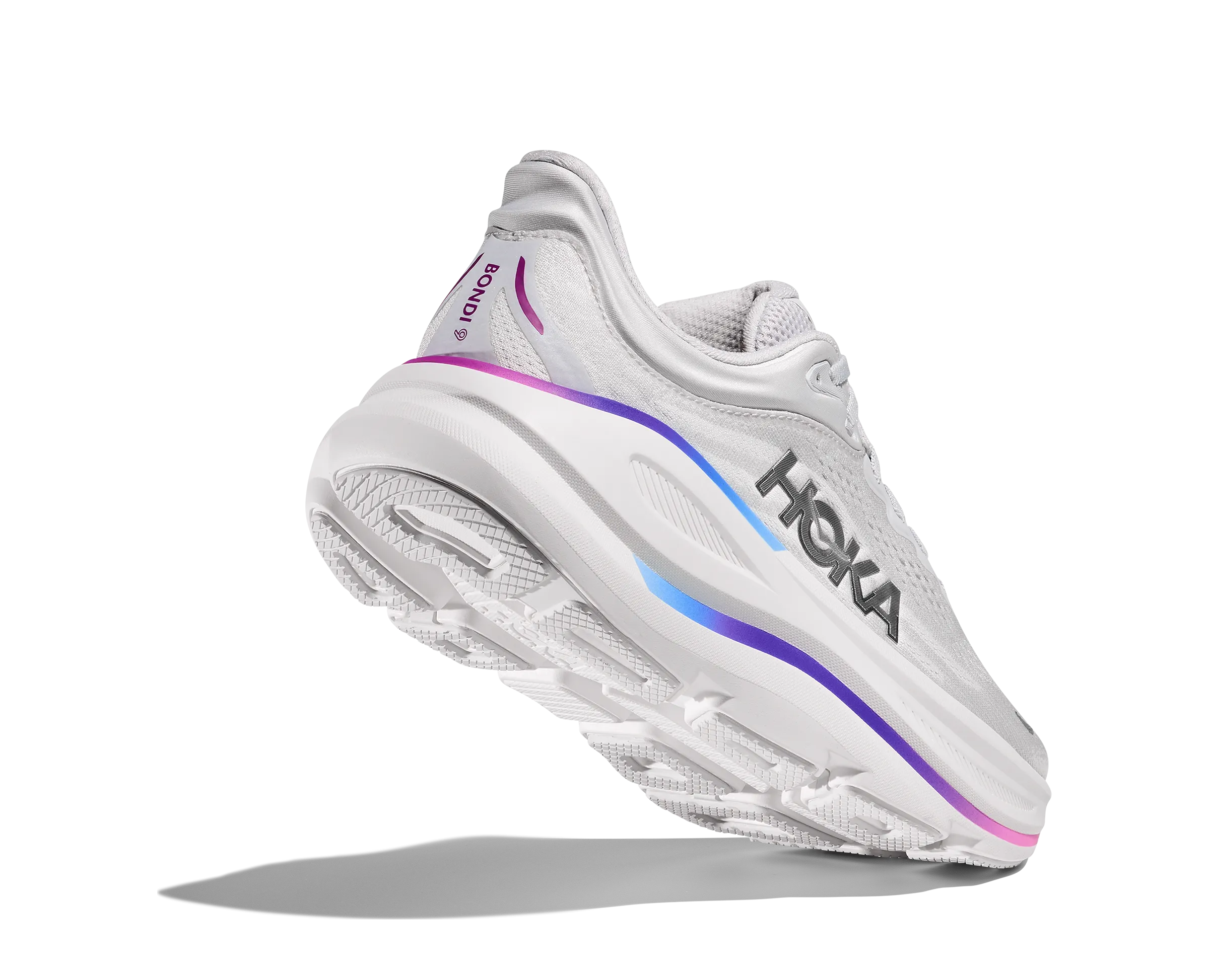 Hoka Bondi 9 Cosmic Grey White Women's