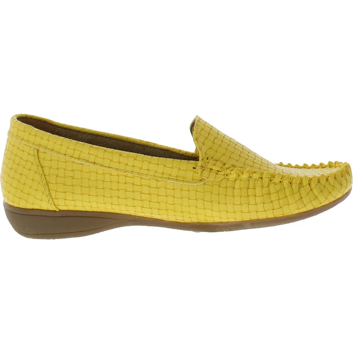 JABASIC Womens Leather Slip On Loafers