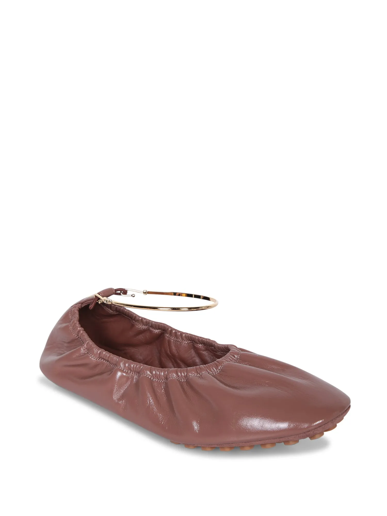 Leather Brown Ballerina Flats