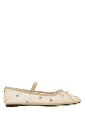 Loeffler Randall Leonie Soft Ballet Flat in Caramel/Clear