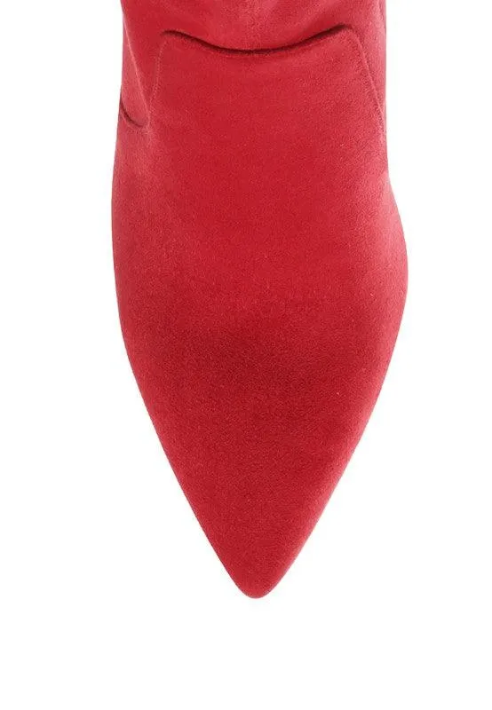 London Rag Zahara Pointed Block Heeled Boot