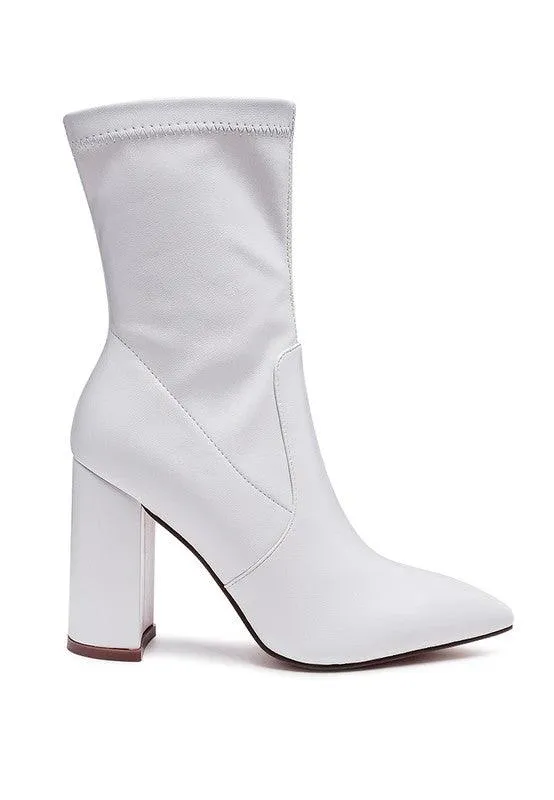 London Rag Zahara Pointed Block Heeled Boot
