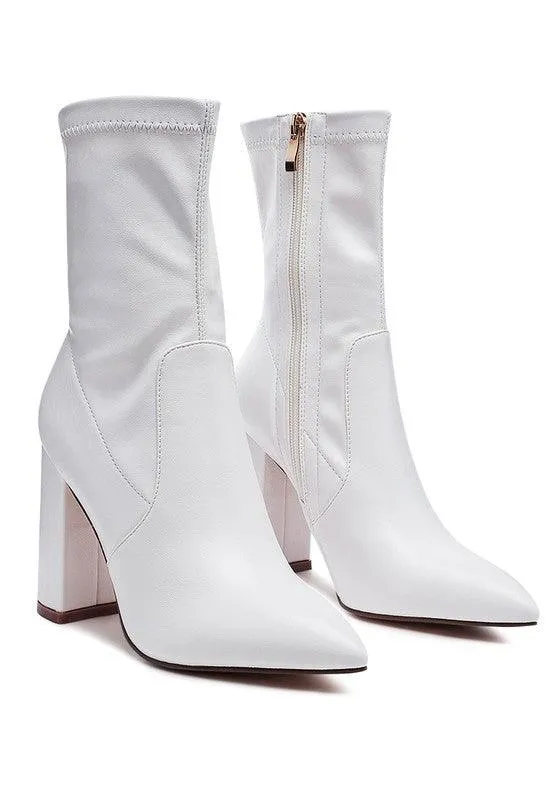 London Rag Zahara Pointed Block Heeled Boot