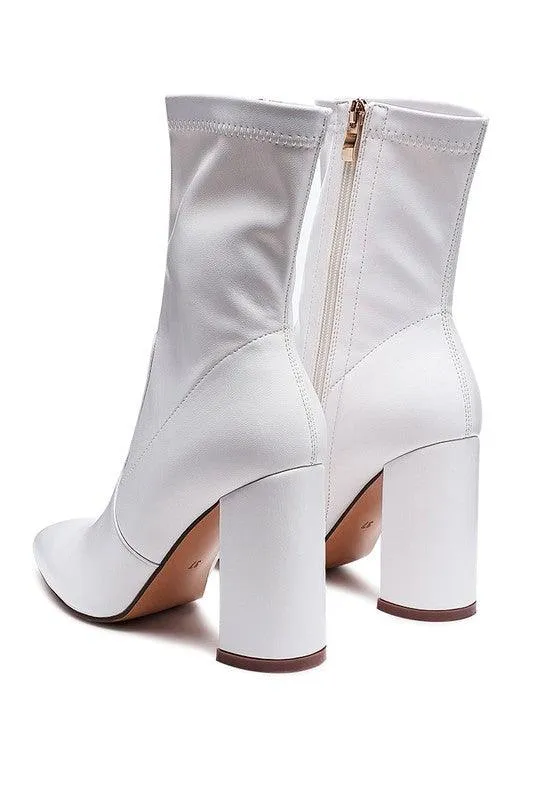 London Rag Zahara Pointed Block Heeled Boot