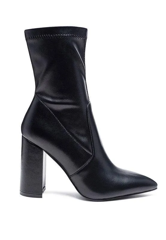 London Rag Zahara Pointed Block Heeled Boot