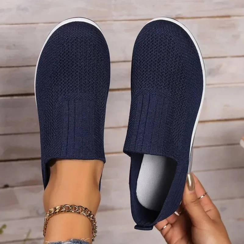 New Fashion Women Mesh Breathable Vulcanized Sneakers Woman Platform Solid Color Casual Shoes Ladies Wedges Walking Shoes