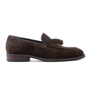 OURTHREE Lewis Suede Leather Loafers Men - BRN