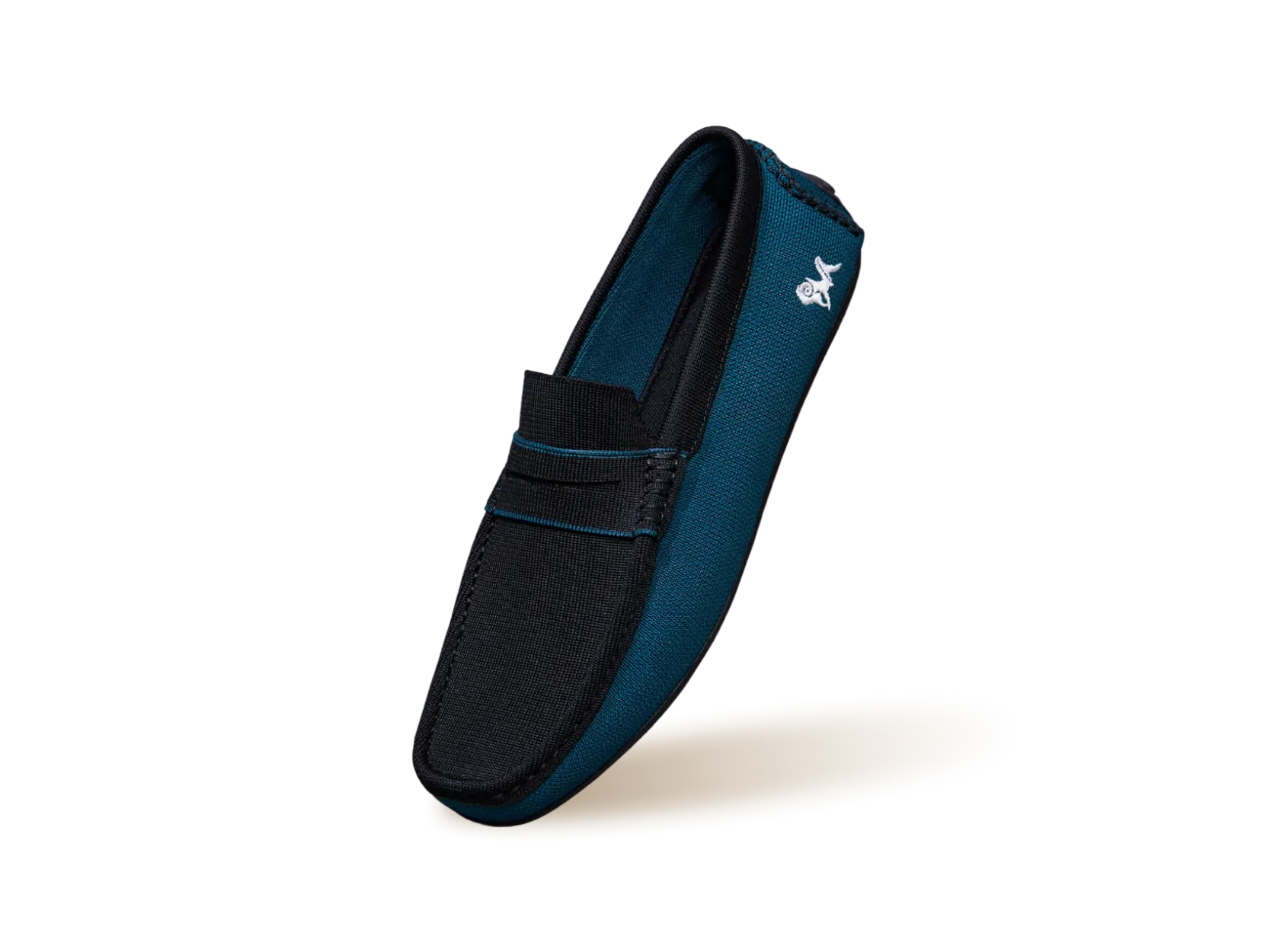 ReLive Knit Color Block Loafers : Teal-Black