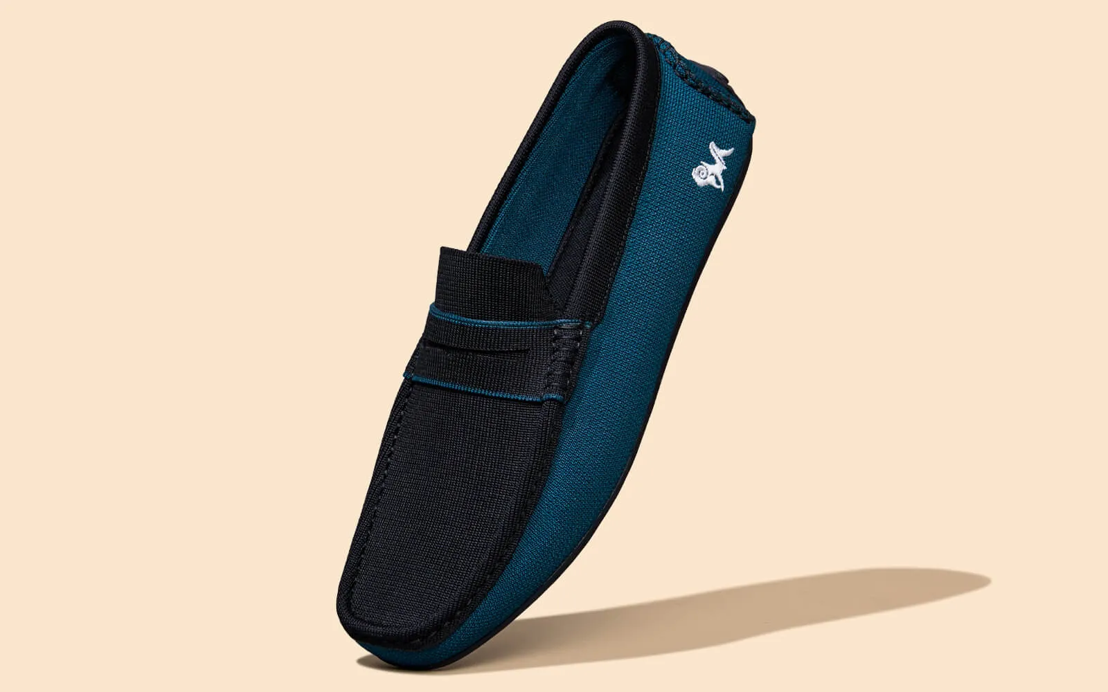 ReLive Knit Color Block Loafers : Teal-Black