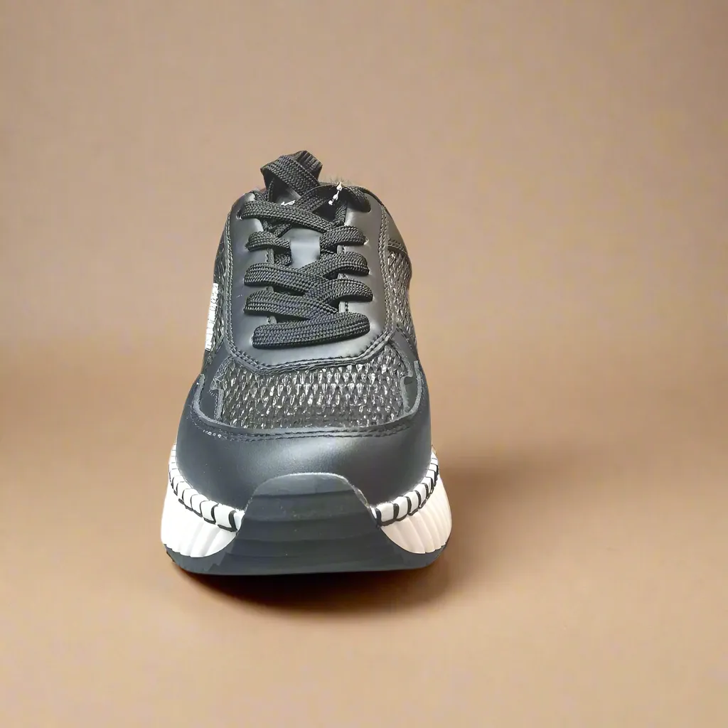 Sandy - Black Platform Sneaker