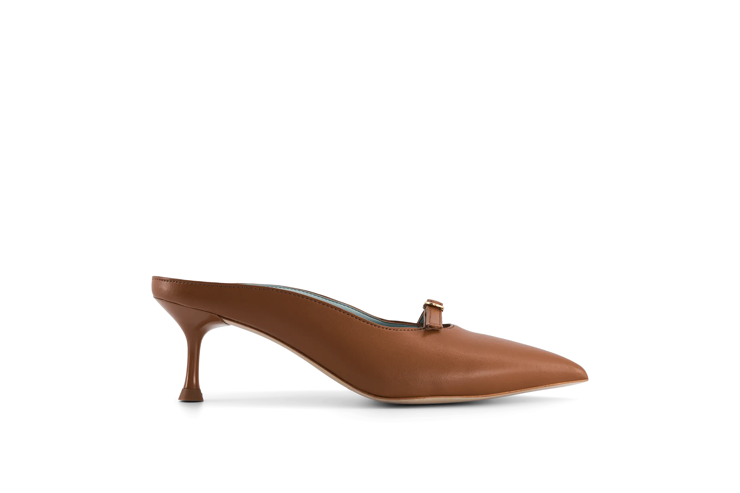 Sixte Apple Leather Vegan Heeled Mules | Brown