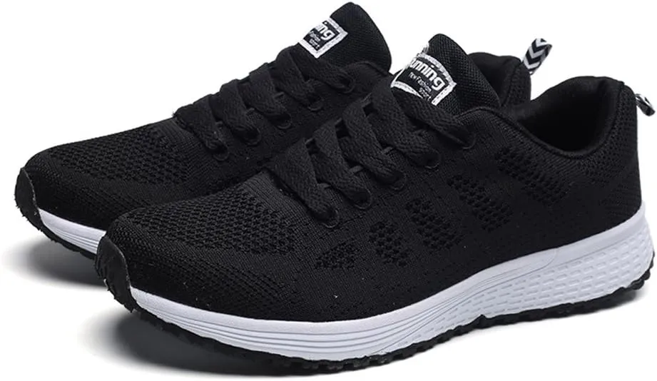 Sneakers for Women Casual Mesh Breathable Lace Up Walking Mens Running Shoes Wide Width Shoes Casual Brown Sneakers White Tennis Shoe Trainers Shoe