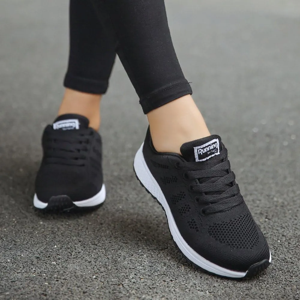 Sneakers for Women Casual Mesh Breathable Lace Up Walking Mens Running Shoes Wide Width Shoes Casual Brown Sneakers White Tennis Shoe Trainers Shoe