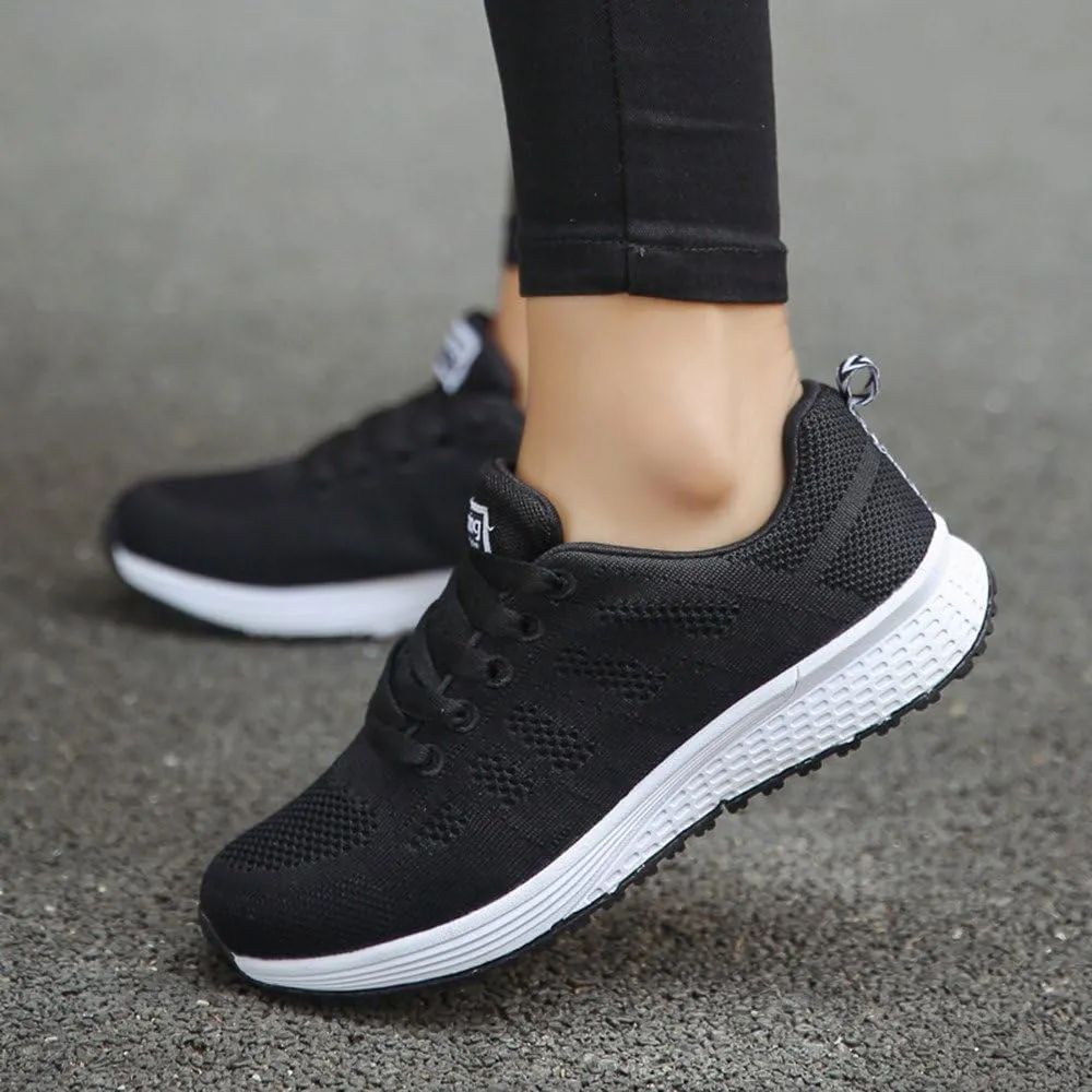 Sneakers for Women Casual Mesh Breathable Lace Up Walking Mens Running Shoes Wide Width Shoes Casual Brown Sneakers White Tennis Shoe Trainers Shoe