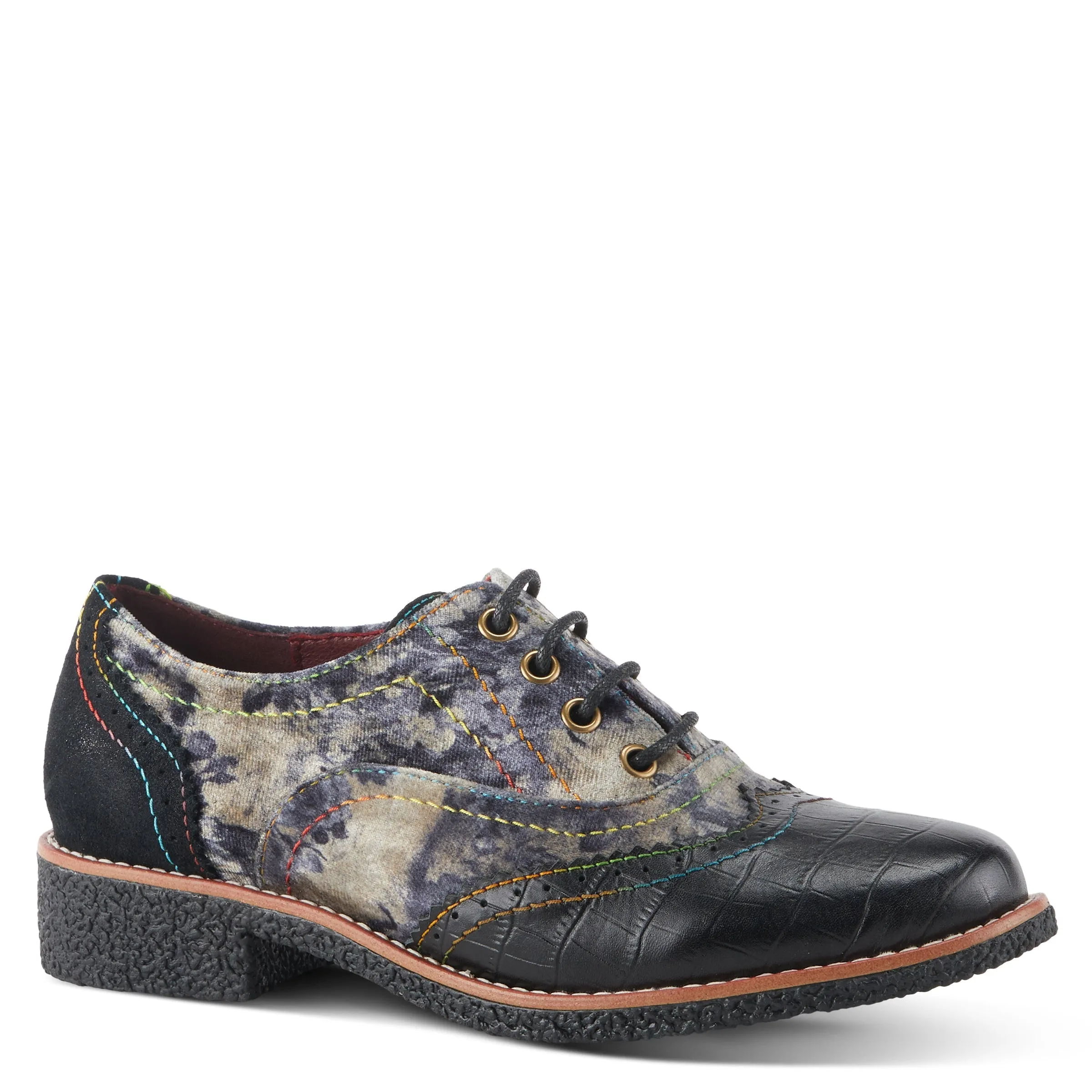 Spring Step Shoes L'Artiste Muggiasti Viv Women’s Leather Floral Velvet Shoes