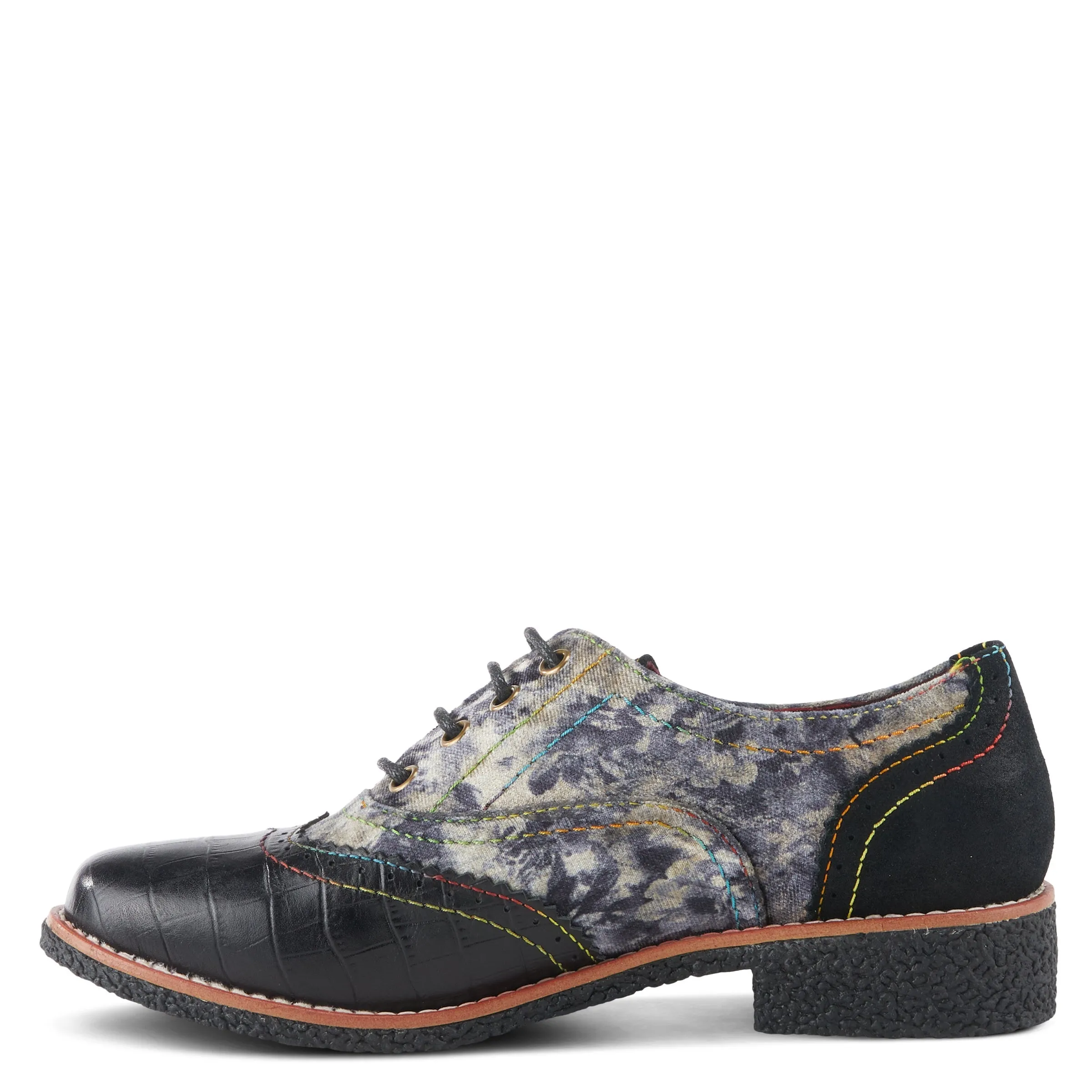 Spring Step Shoes L'Artiste Muggiasti Viv Women’s Leather Floral Velvet Shoes