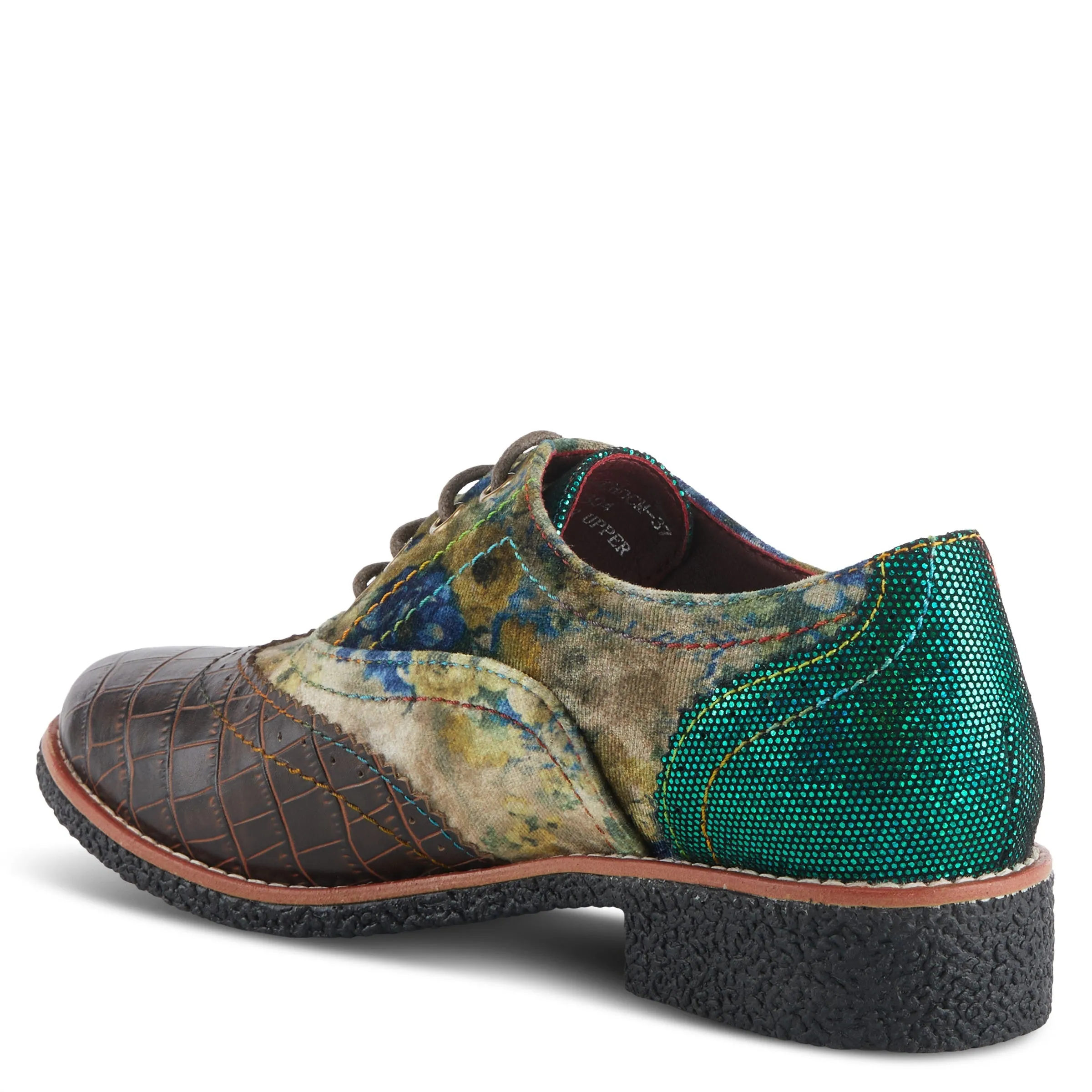Spring Step Shoes L'Artiste Muggiasti Viv Women’s Leather Floral Velvet Shoes