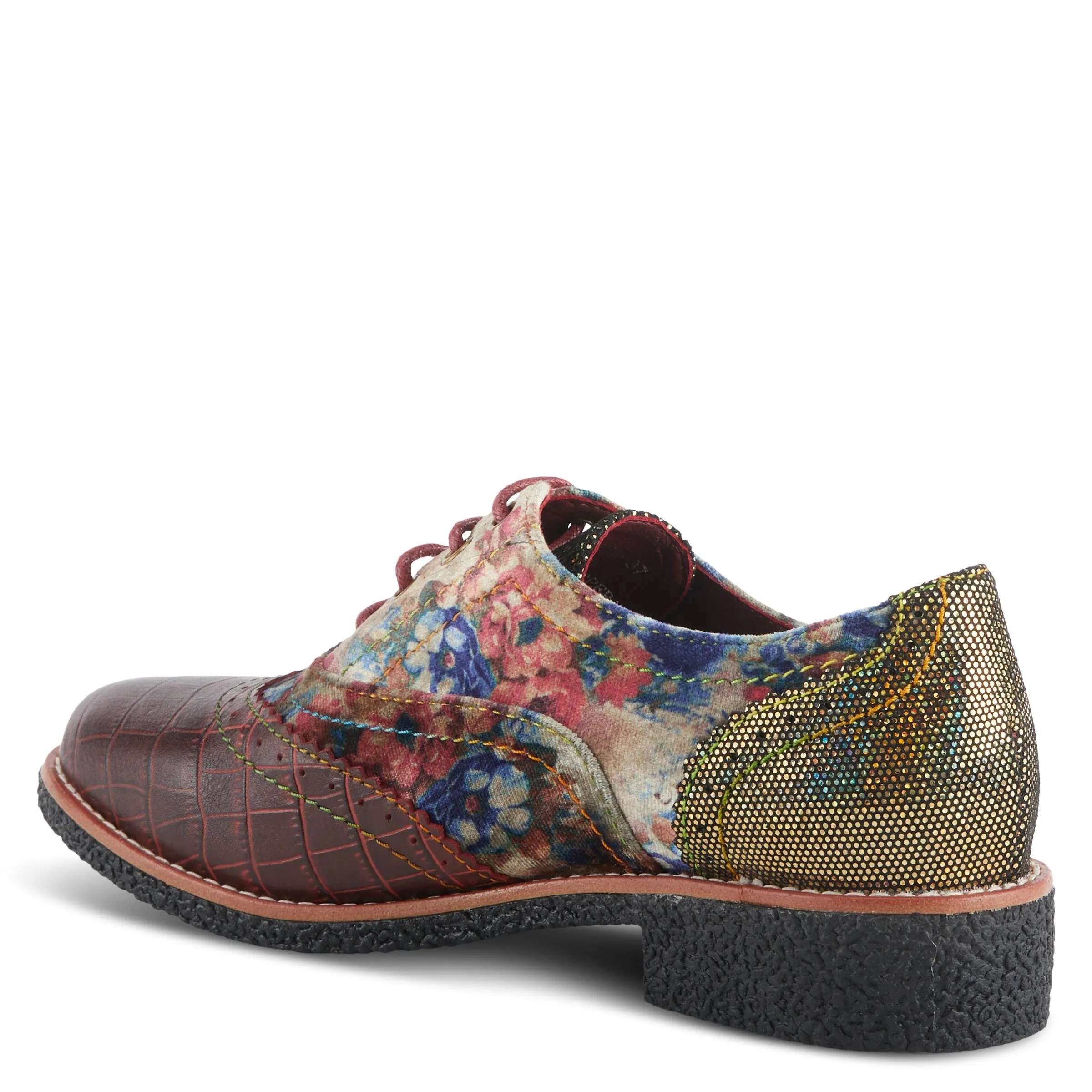 Spring Step Shoes L'Artiste Muggiasti Viv Women’s Leather Floral Velvet Shoes