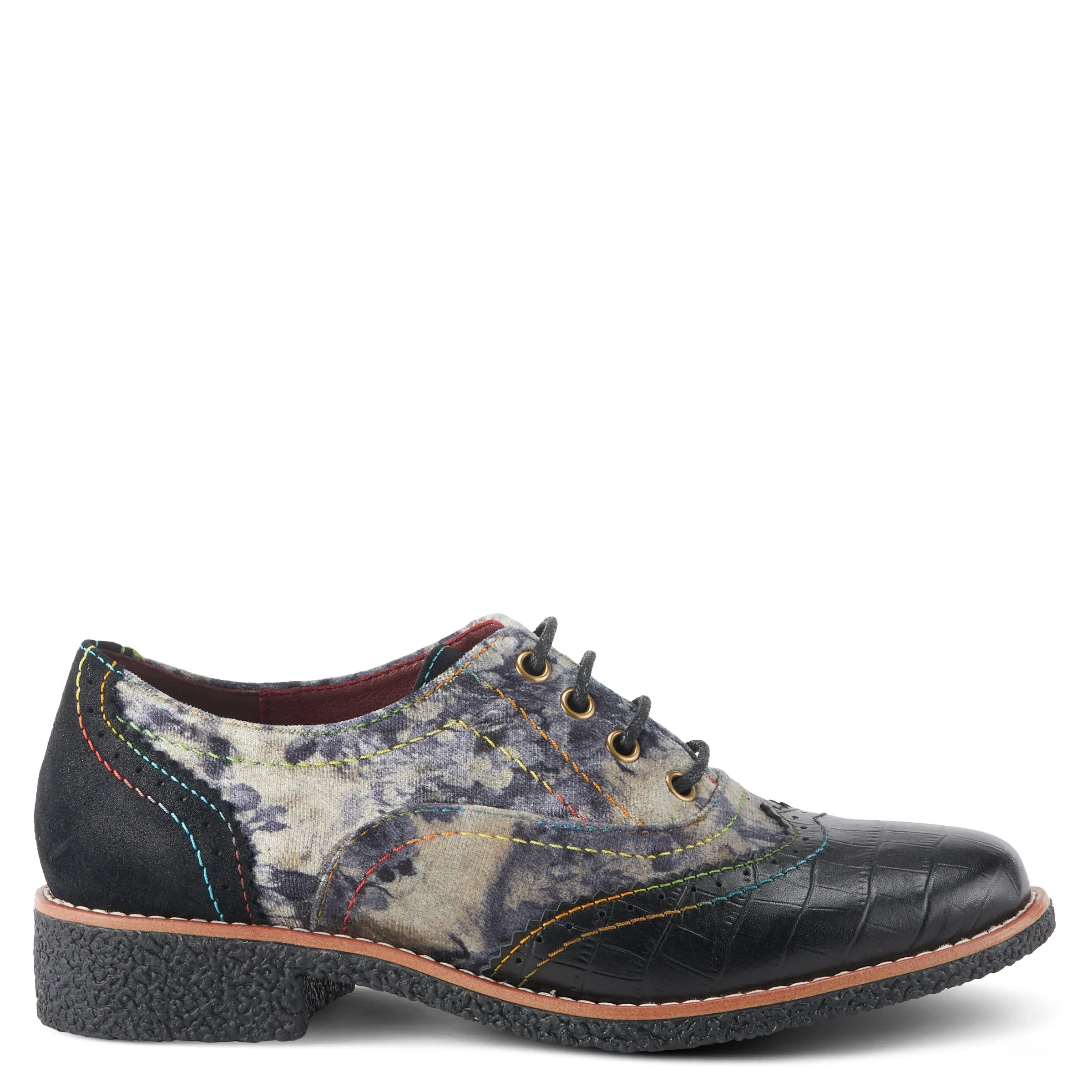 Spring Step Shoes L'Artiste Muggiasti Viv Women’s Leather Floral Velvet Shoes