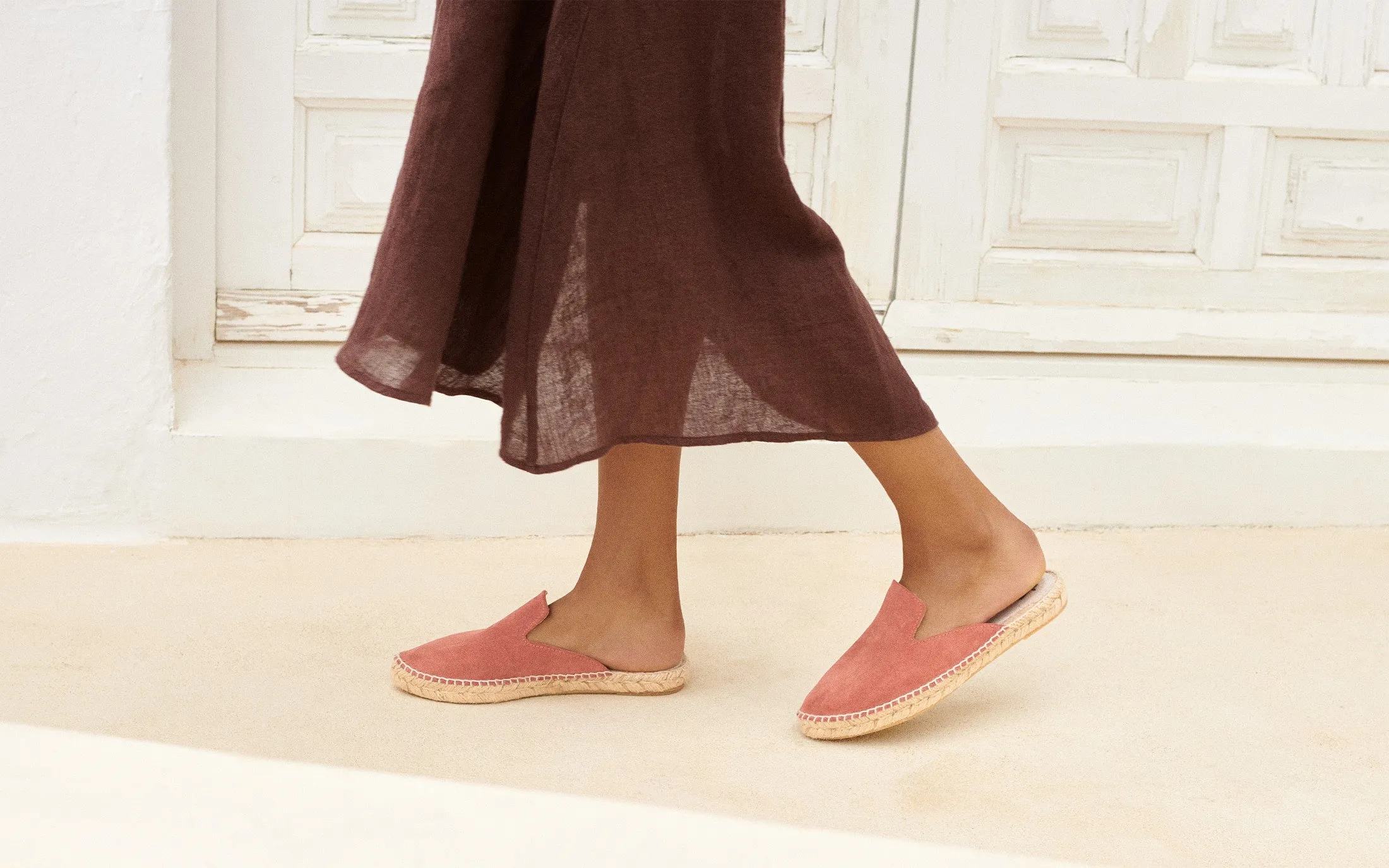 Suede Mules - R70M0 - Hamptons Terracotta