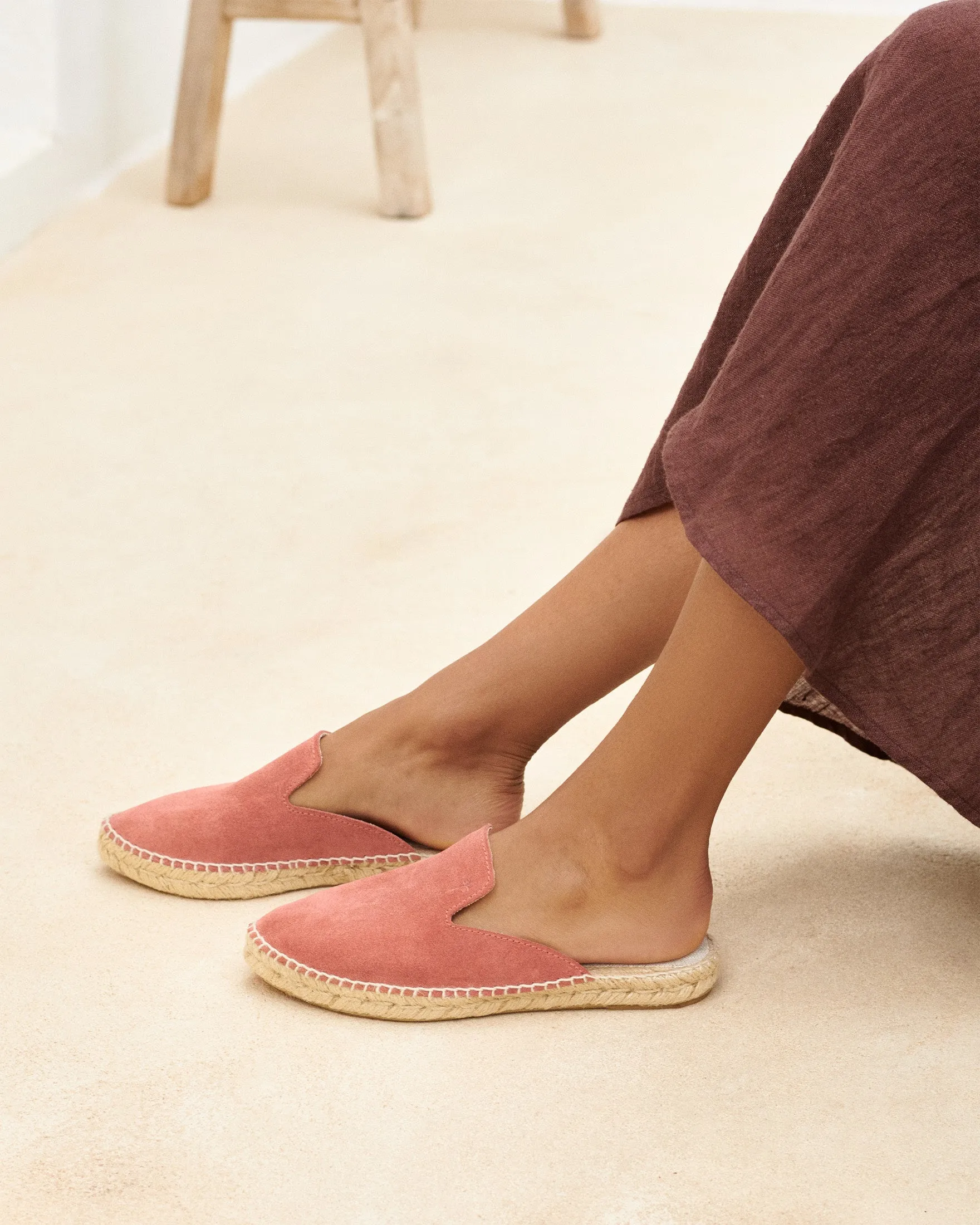 Suede Mules - R70M0 - Hamptons Terracotta