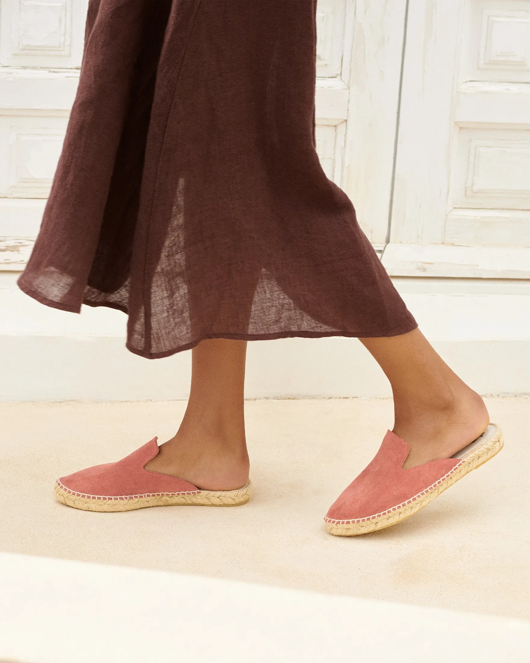 Suede Mules - R70M0 - Hamptons Terracotta