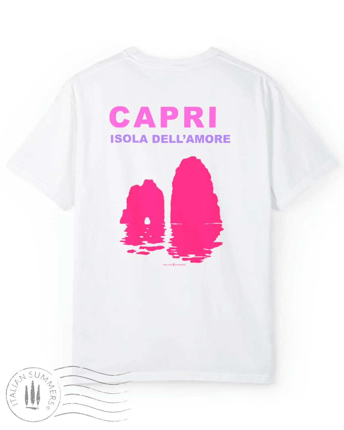 T-shirt CAPRI ISOLA dell AMORE, Italy-inspired relaxed fit shirt, Italy lovers, Capri shirt, island of Love