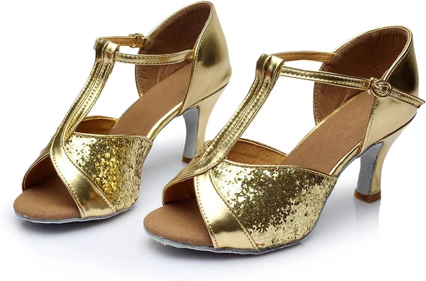 Women's Sandals Women's Latin Dance Shoes Ballroom Performance Practice Dancing Shoes High Heels Platform Sandals