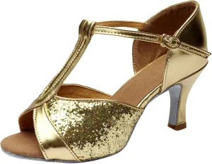Women's Sandals Women's Latin Dance Shoes Ballroom Performance Practice Dancing Shoes High Heels Platform Sandals